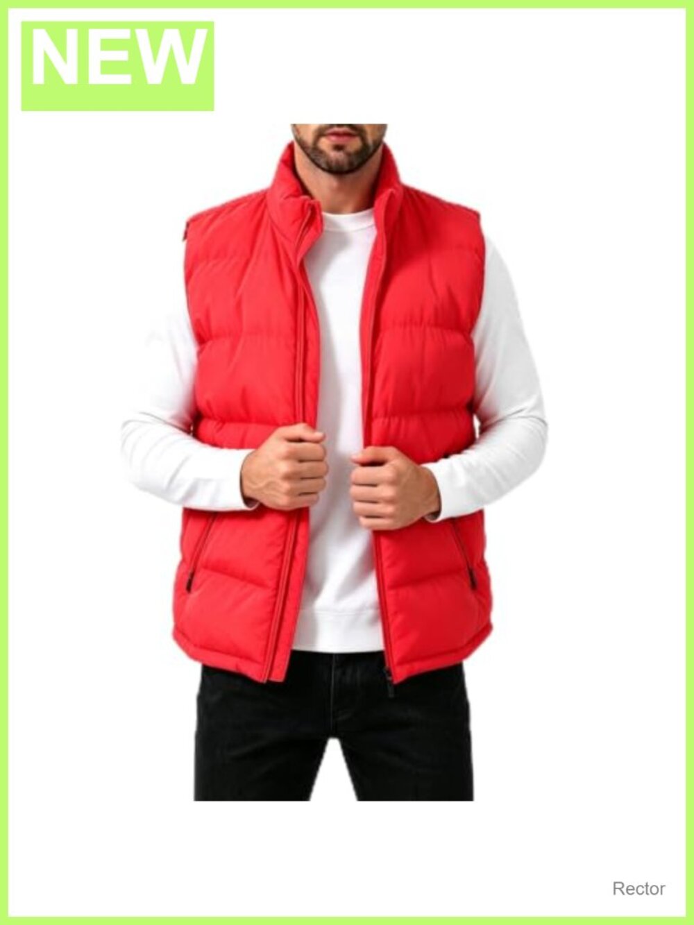 Men's Puffer Vest Lightweight Full Zip Sleeveless Jacket